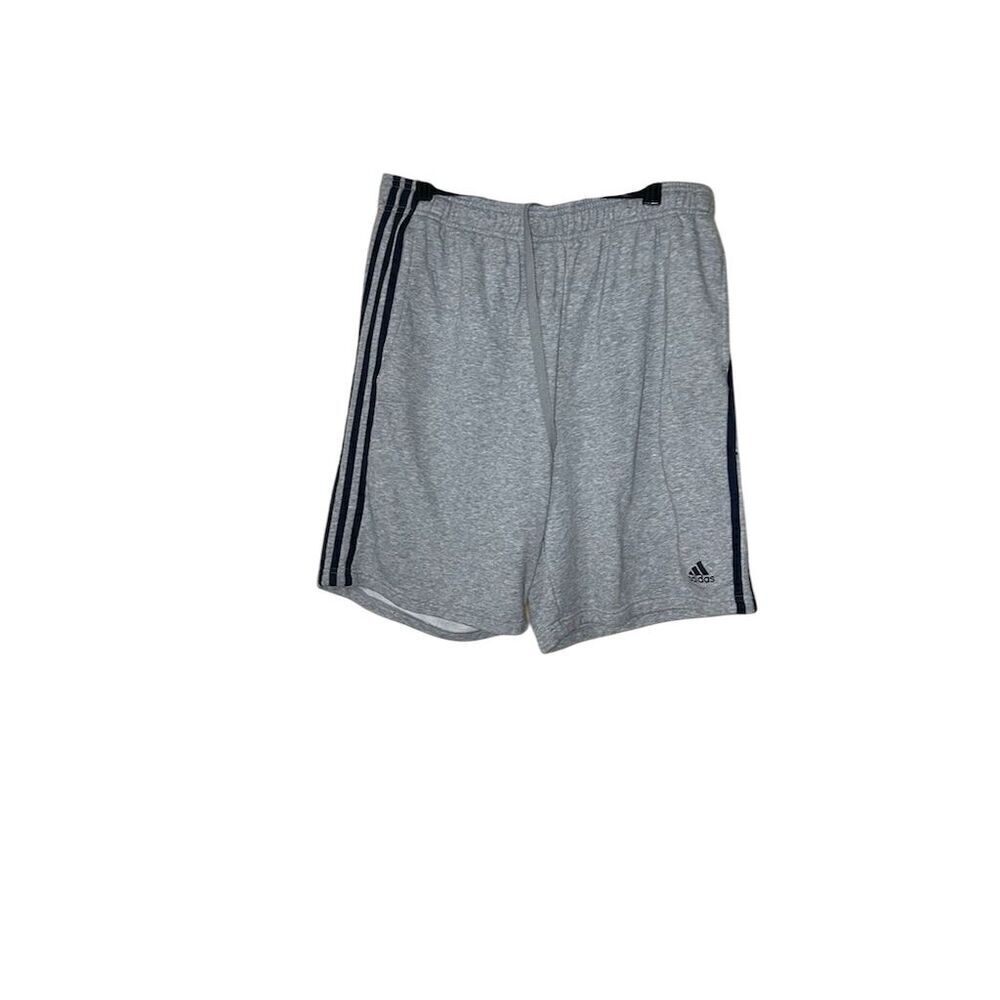 Adidas Men's Gray Fleece 3-Stripes Sweat Shorts Size XL Casual
